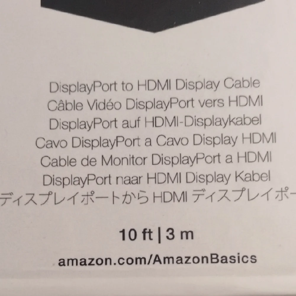 Amazon Basics DisplayPort to HDMI Cable